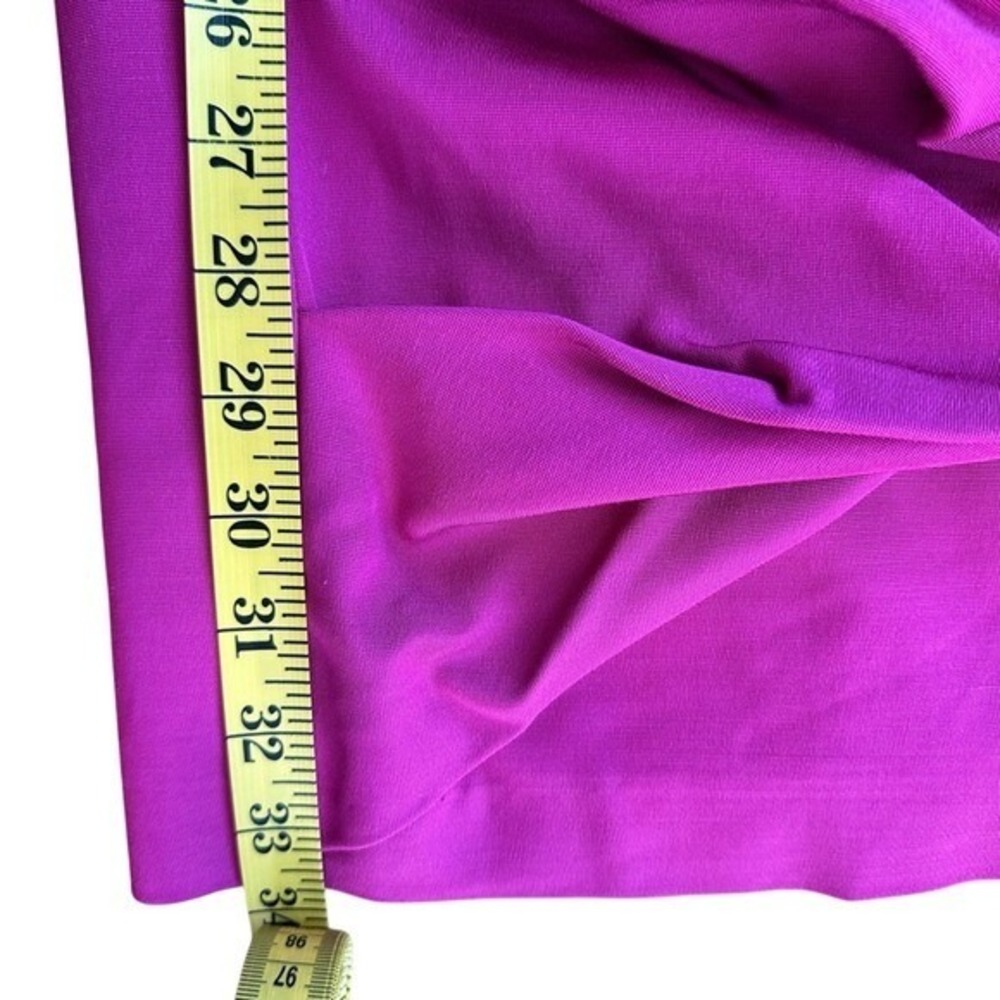REISS Magenta Pink Ruched One-Shoulder Cocktail Dress Size 6 - Picture 5 of 7